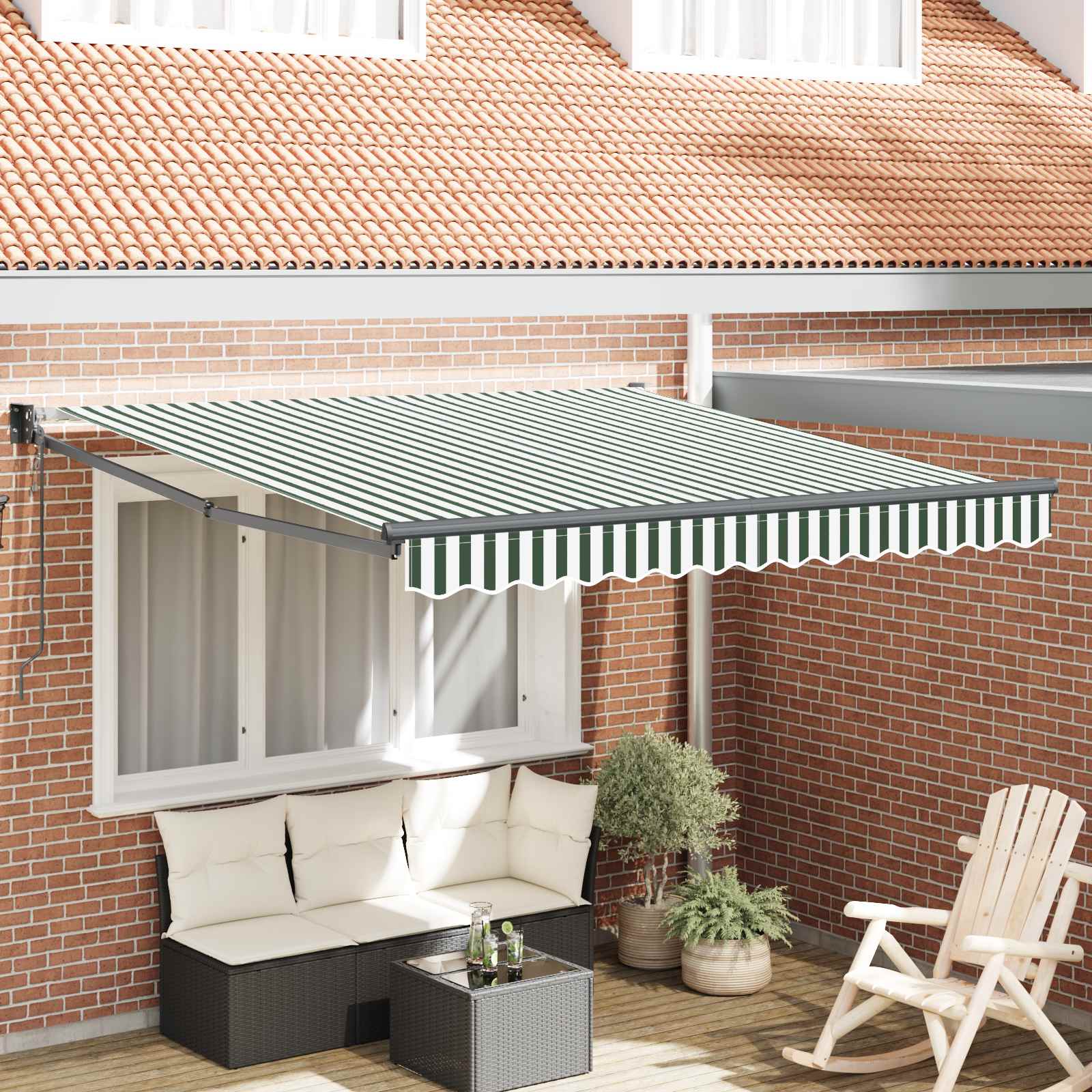 Toldo Amarelo e Laranja 350 x 250 x 165 cm Poliéster