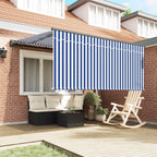 Toldo Retráctil Manual Azul y 350 x 250 cm Poliéster y Aluminio