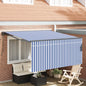 Toldo Retrátil Azul e 350 x 250 cm Poliéster e Alumínio