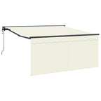 Toldo Retráctil Crema 350 x 250 cm Poliéster y Aluminio