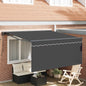 Toldo Retráctil Antracita 350 x 250 cm Poliéster y Aluminio
