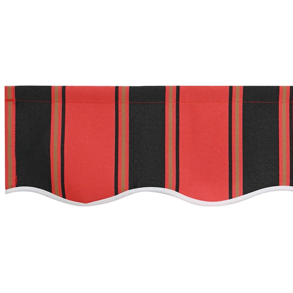 Toldo Manual Rojo y Negro 350 x 250 x 165 cm Poliéster