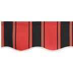 Toldo Manual Rojo y Negro 350 x 250 x 165 cm Poliéster