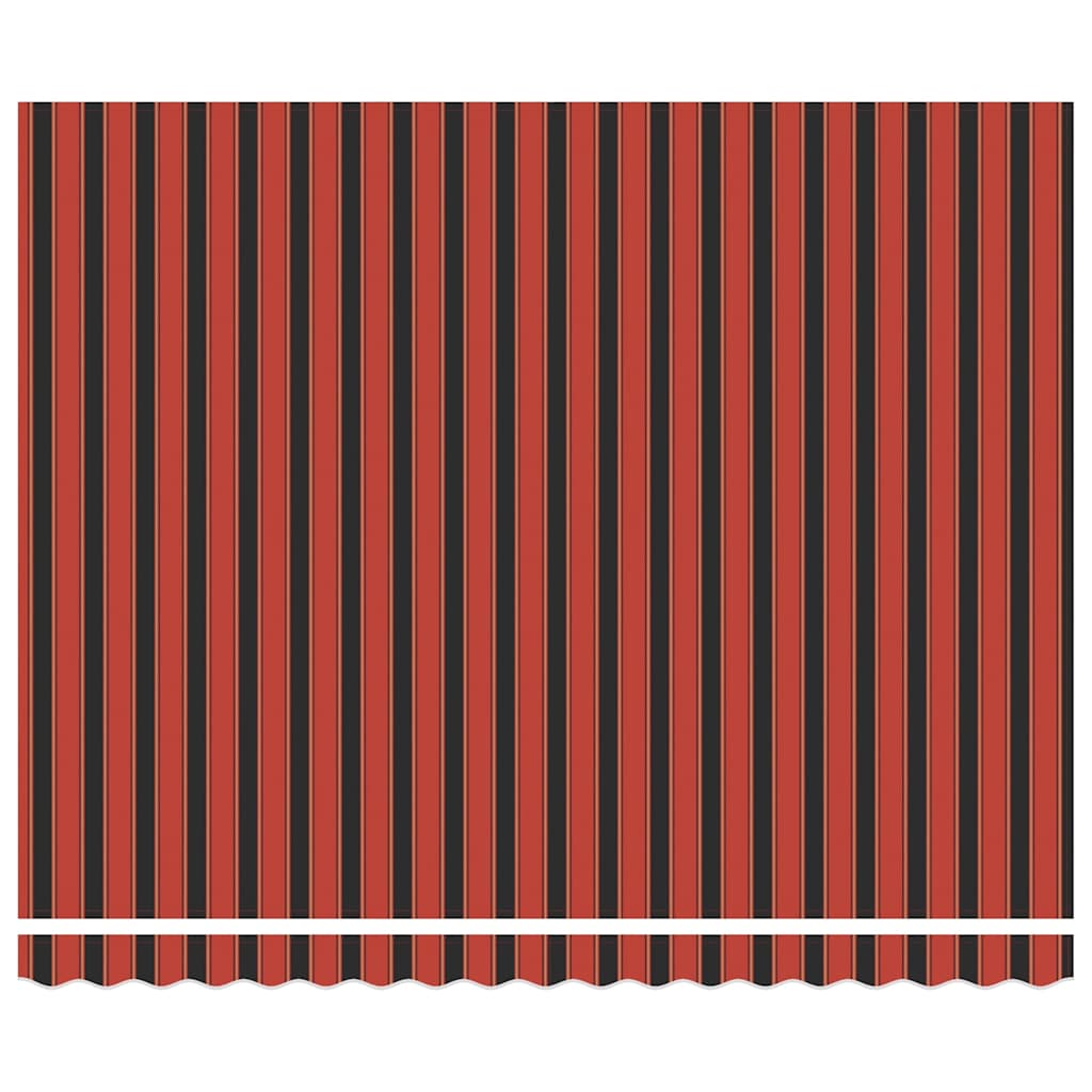 Toldo Manual Rojo y Negro 350 x 250 x 165 cm Poliéster