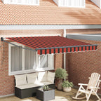 Toldo Rojo y Negro 350 x 250 x 165 cm Poliéster