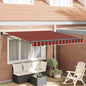 Toldo Vermelho e Preto 350 x 250 x 165 cm Poliéster