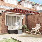 Toldo Rojo y Negro 350 x 250 x 165 cm Poliéster