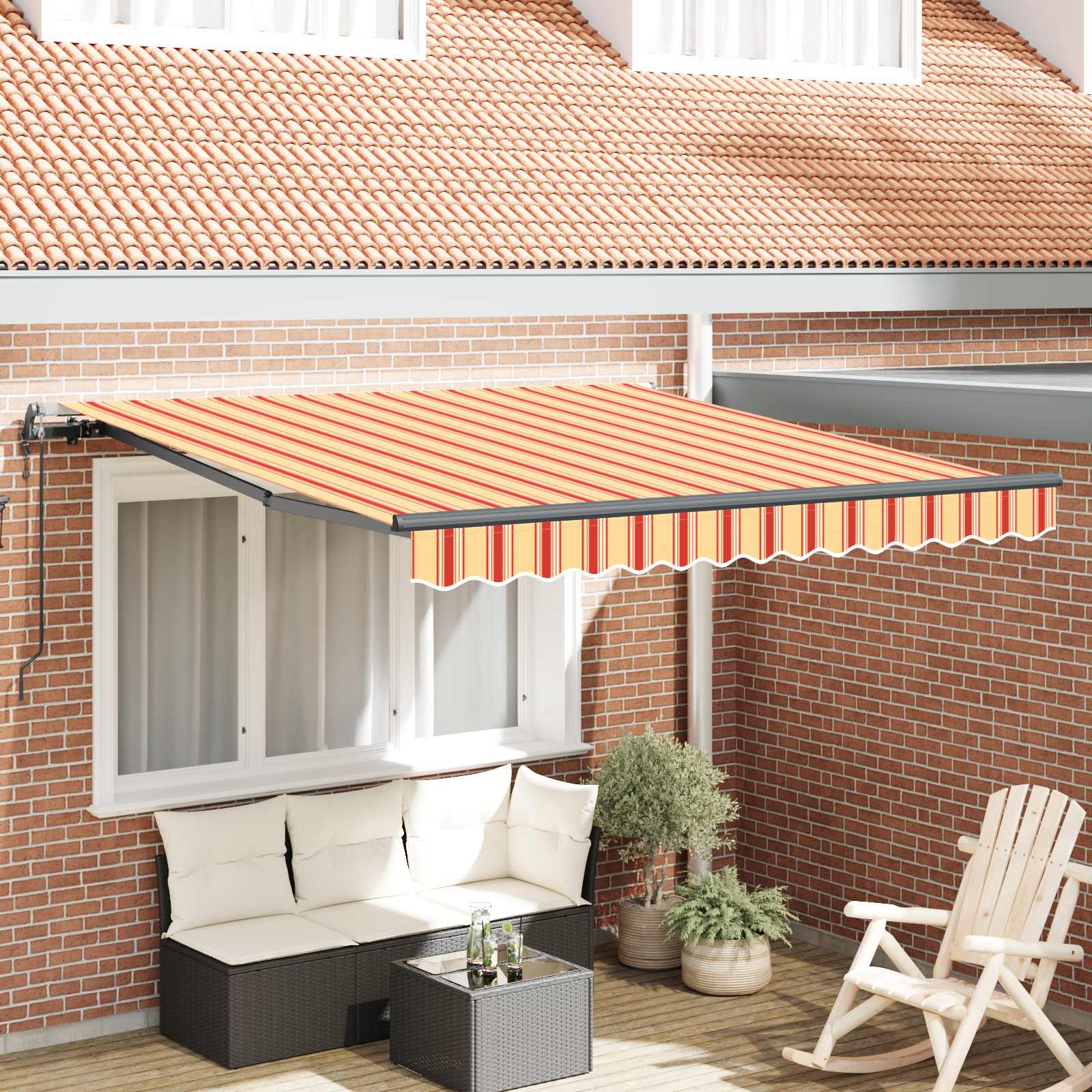 Toldo Retrátil 300 x 250 cm Tecido e Alumínio