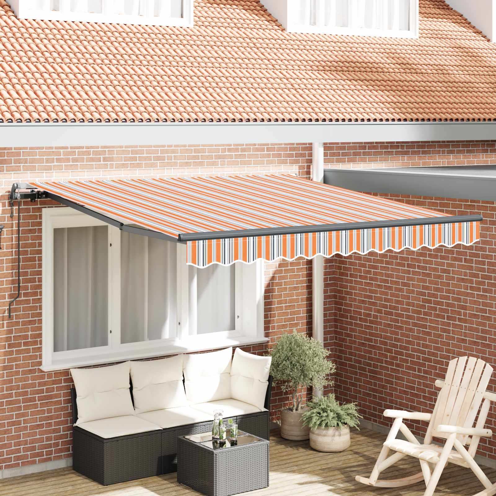 Toldo Retrátil 300 x 250 cm Tecido e Alumínio