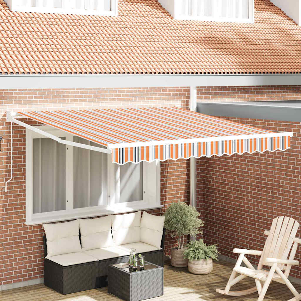 Toldo Retrátil Antracite 350 x 200 cm Poliéster e Alumínio