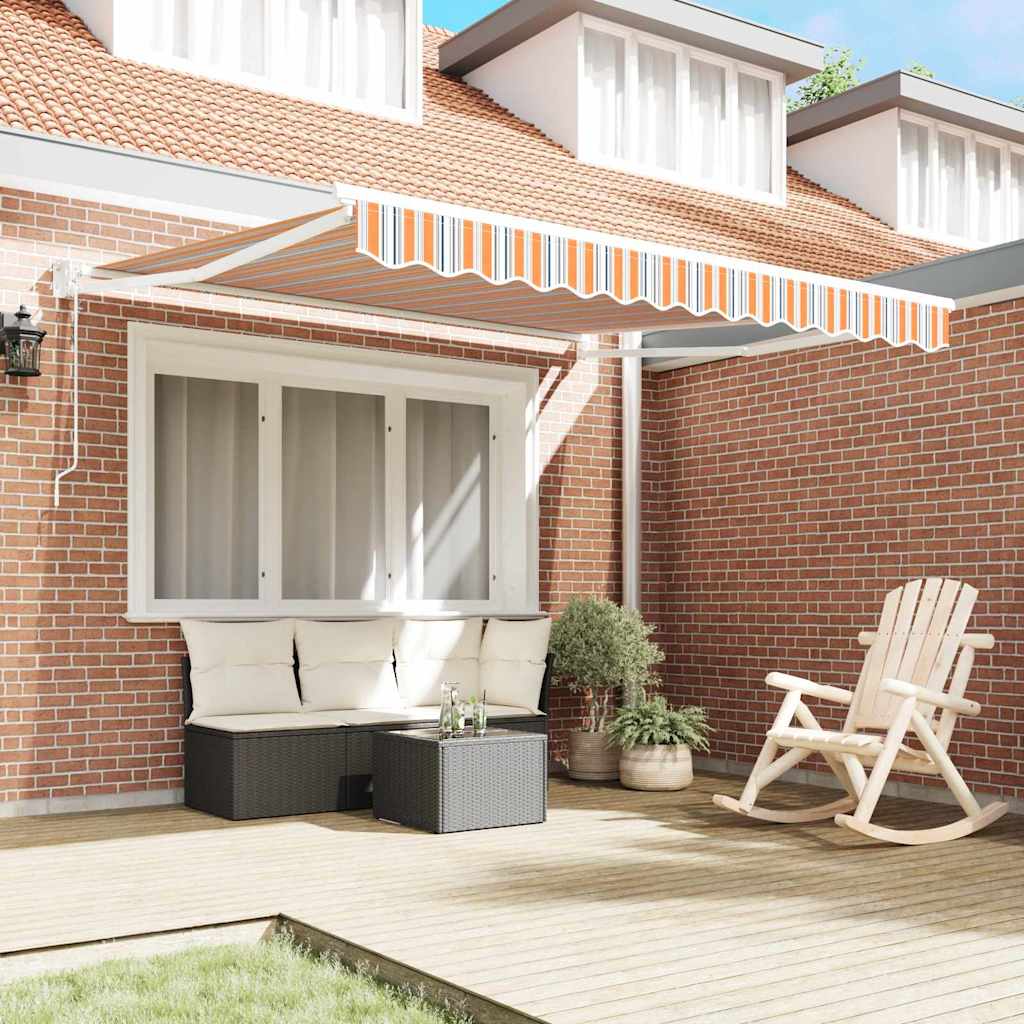 Toldo Retráctil Multicolor 350 x 250 cm Poliéster y Aluminio