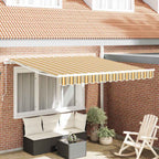 Toldo Retráctil Multicolor 350 x 250 cm Poliéster y Aluminio