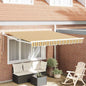 Toldo Retráctil Multicolor 350 x 250 cm Poliéster y Aluminio