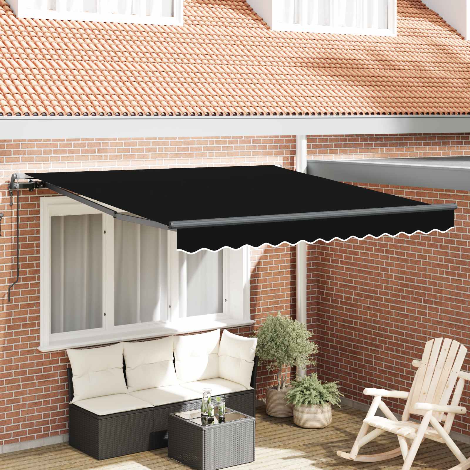 Toldo Retrátil 300 x 250 cm Tecido e Alumínio