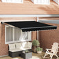Retractable Awning Anthracite 350 x 200 cm Polyester and Aluminum