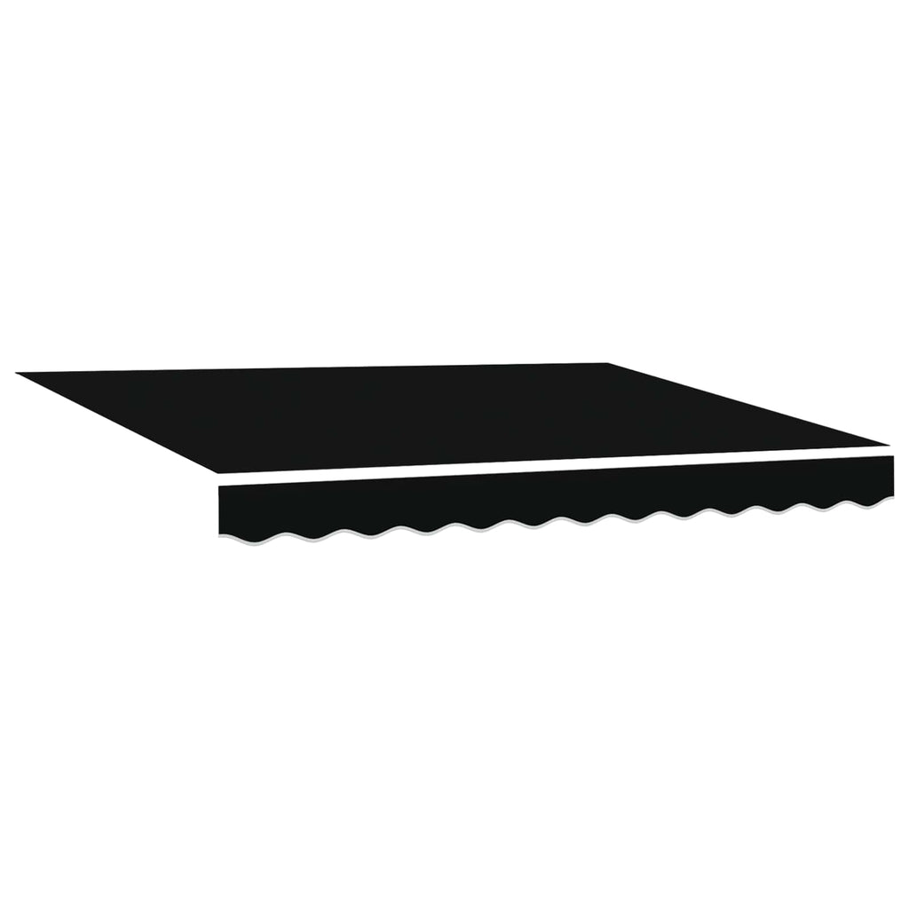 Toldo Retráctil Negro 350 x 250 cm Poliéster y Aluminio