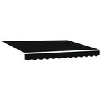 Toldo Retráctil Negro 350 x 250 cm Poliéster y Aluminio
