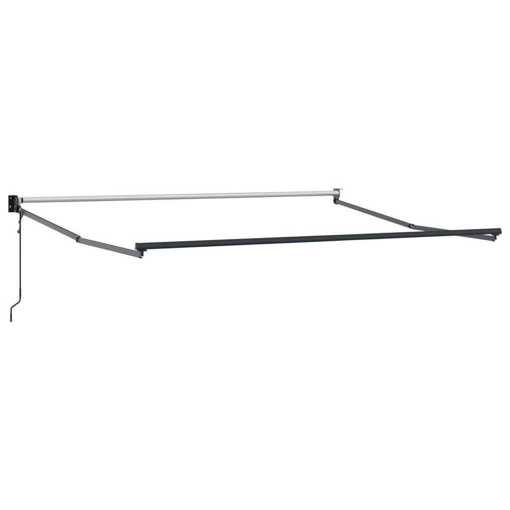 Toldo Retráctil Negro 350 x 250 cm Poliéster y Aluminio