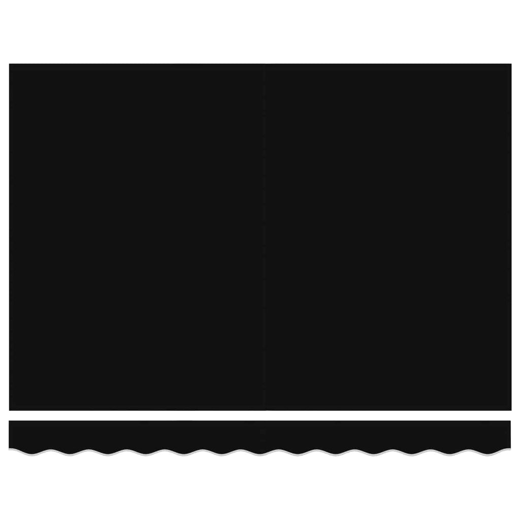Toldo Retráctil Negro 350 x 250 cm Poliéster y Aluminio