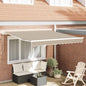 Toldo Retrátil Manual Bege 350 x 250 cm Poliéster e Alumínio