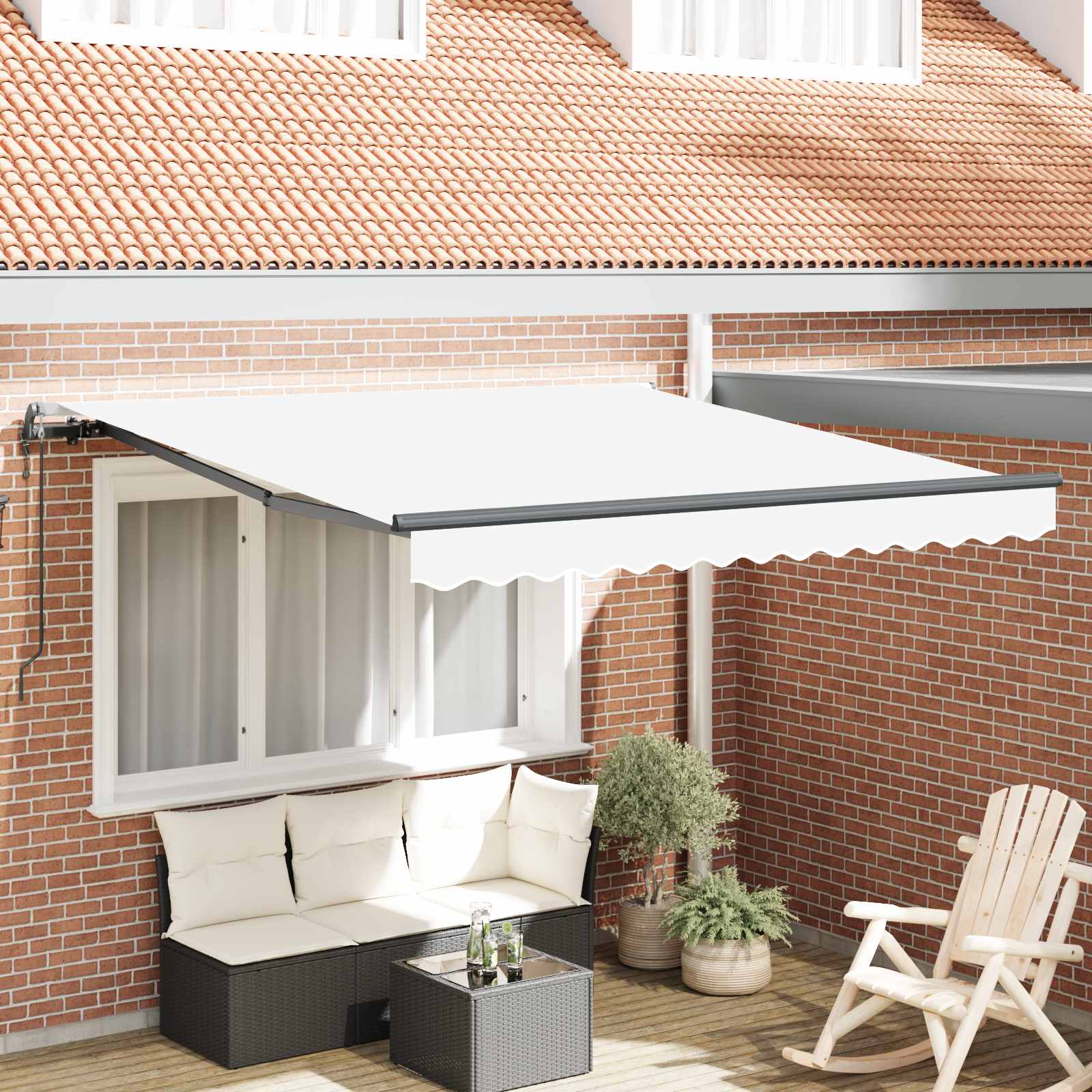 Toldo Retrátil 300 x 250 cm Tecido e Alumínio