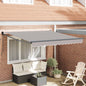 Toldo Retráctil Antracita 350 x 250 cm Poliéster y Aluminio
