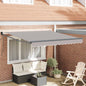 Toldo Retrátil Cinzento Claro 350 x 250 cm Poliéster e Alumínio