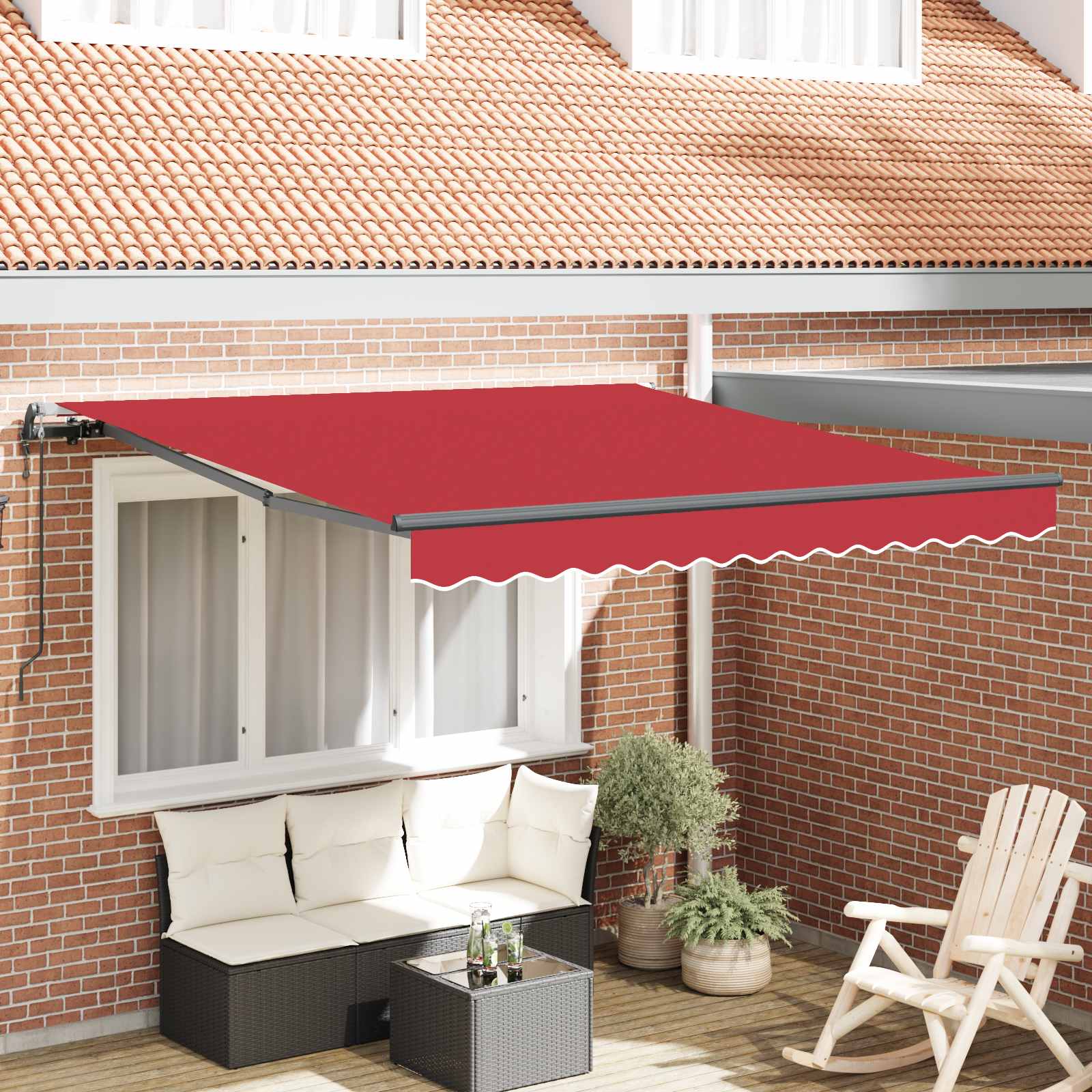 Toldo Retrátil 300 x 250 cm Tecido e Alumínio