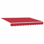 Toldo Retráctil Manual Rojo 350 x 250 cm Poliéster y Aluminio