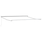Toldo Retráctil Manual Rojo 350 x 250 cm Poliéster y Aluminio