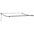 Toldo Retráctil Manual Rojo 350 x 250 cm Poliéster y Aluminio