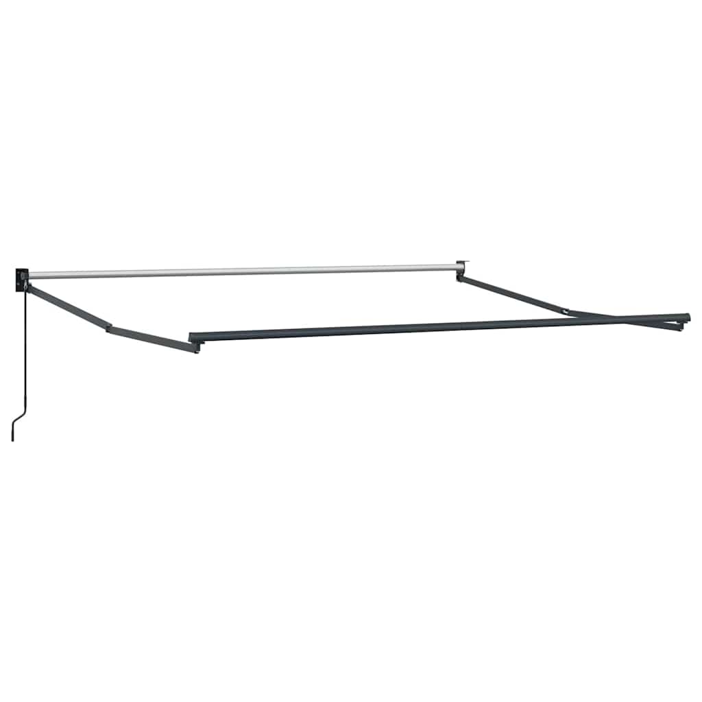 Toldo Retráctil Manual Rojo 350 x 250 cm Poliéster y Aluminio