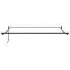 Toldo Retráctil Manual Rojo 350 x 250 cm Poliéster y Aluminio