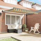 Toldo Retráctil Multicolor 350 x 250 cm Poliéster y Aluminio
