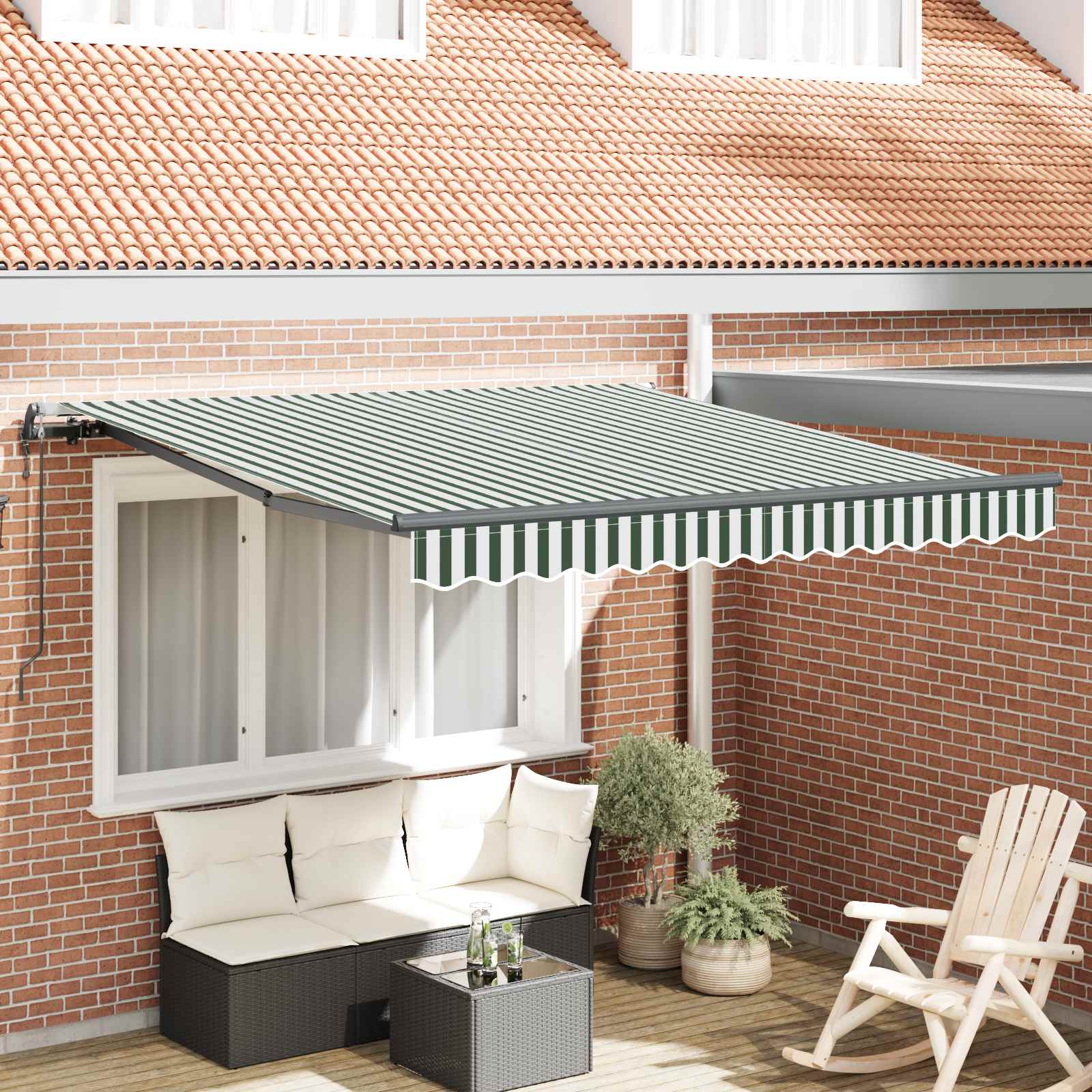Toldo Retrátil 300 x 250 cm Tecido e Alumínio