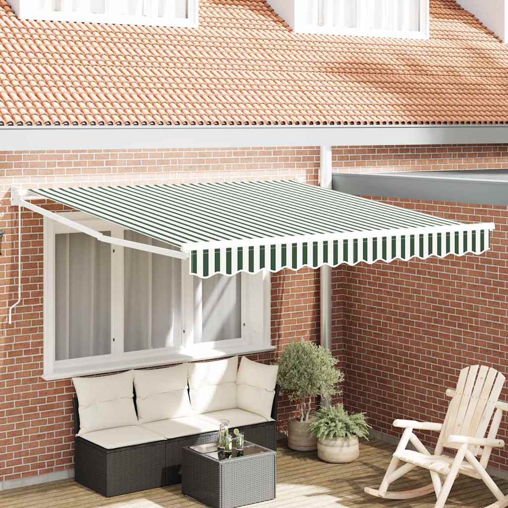 Toldo Retrátil Azul e 400 x 200 cm Poliéster e Alumínio