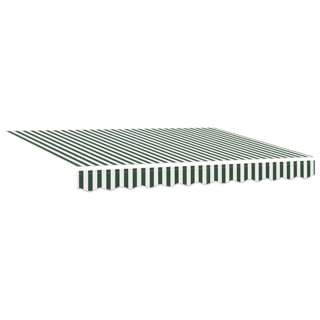 Toldo Retráctil Verde y 350 x 250 cm Poliéster y Aluminio