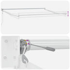 Toldo Retráctil Verde y 350 x 250 cm Poliéster y Aluminio