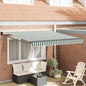 Toldo Retrátil Verde e 350 x 250 cm Poliéster e Alumínio