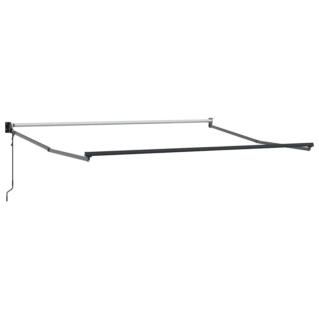 Toldo Retráctil Verde y 350 x 250 cm Poliéster y Aluminio