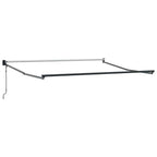 Toldo Retráctil Verde y 350 x 250 cm Poliéster y Aluminio