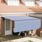 Toldo Retráctil Manual Azul y 400 x 300 cm Poliéster y Aluminio