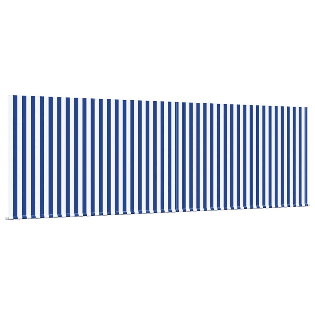 Toldo Retráctil Manual Azul y 400 x 300 cm Poliéster y Aluminio