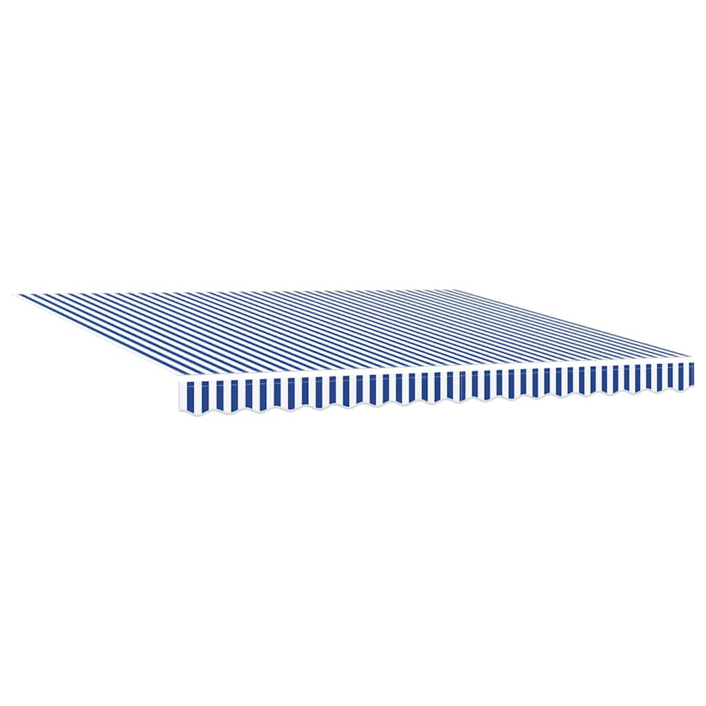 Toldo Retráctil Manual Azul y 400 x 300 cm Poliéster y Aluminio