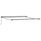 Toldo Retráctil Manual Azul y 400 x 300 cm Poliéster y Aluminio