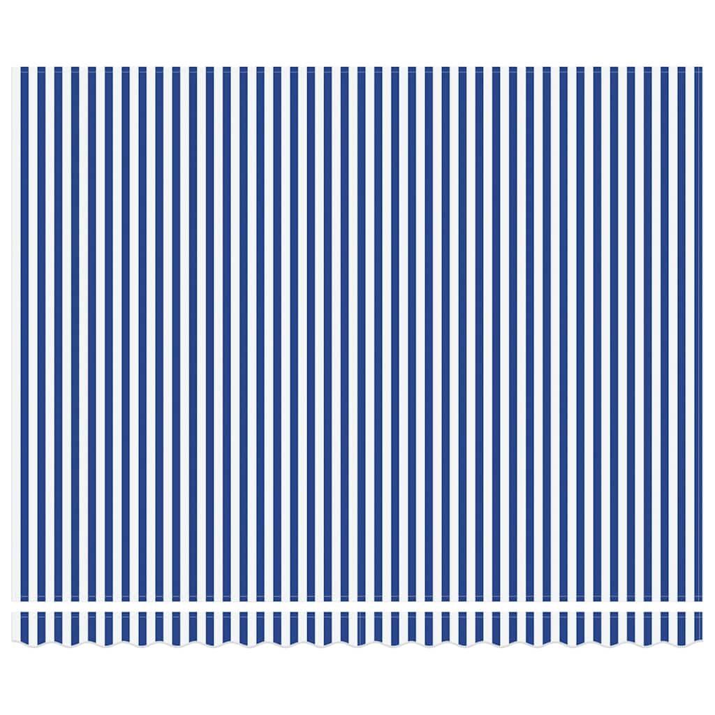 Toldo Retráctil Manual Azul y 400 x 300 cm Poliéster y Aluminio