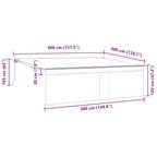 Toldo Retráctil Manual Azul y 400 x 300 cm Poliéster y Aluminio