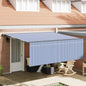 Toldo Retrátil Azul e 400 x 300 cm Poliéster e Alumínio