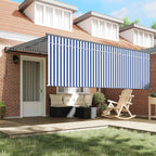 Toldo Retráctil Azul y 400 x 300 cm Poliéster y Aluminio