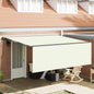 Toldo Retrátil Creme 400 x 300 cm Poliéster e Alumínio